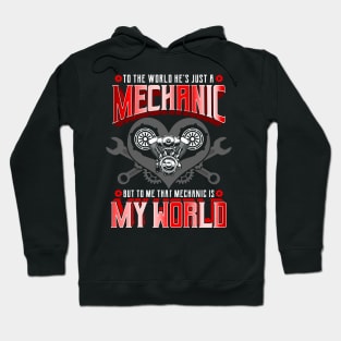 To Me That Mechanic Is My World Dad Father Hoodie